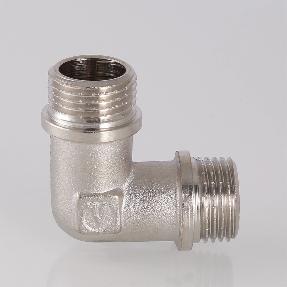 Угольник VALTEC 1" НР латунь никелированная