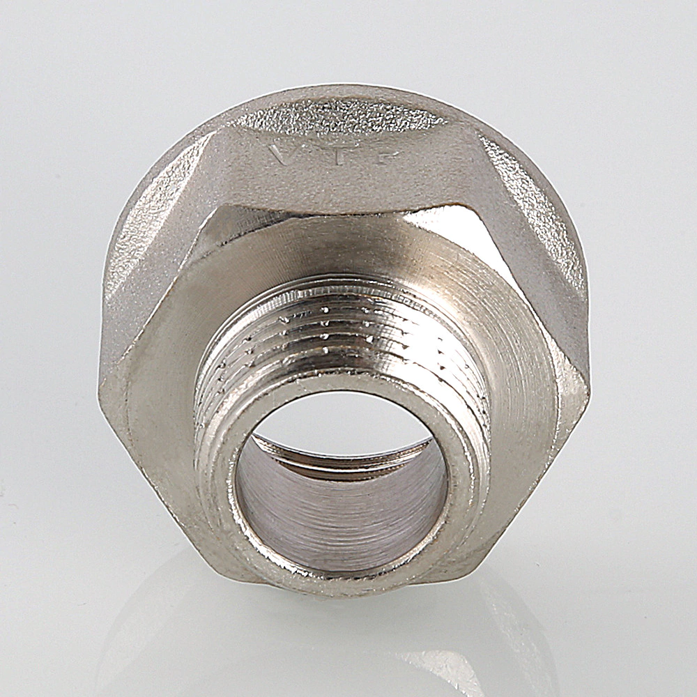 Переходник VALTEC 1/2"х3/8" ВР-НР латунь никелированная