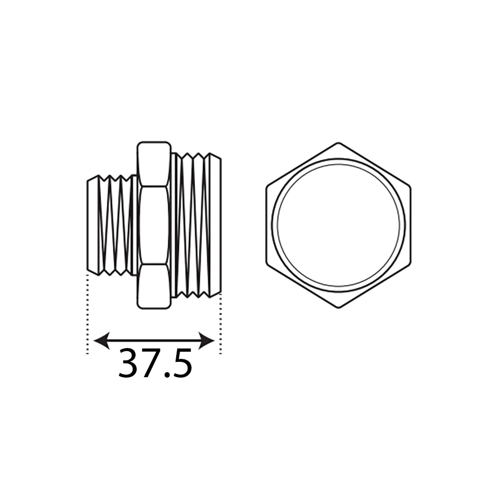 Ниппель редукционный СТМ 2"х1 1/4" НР-НР латунь никелированная