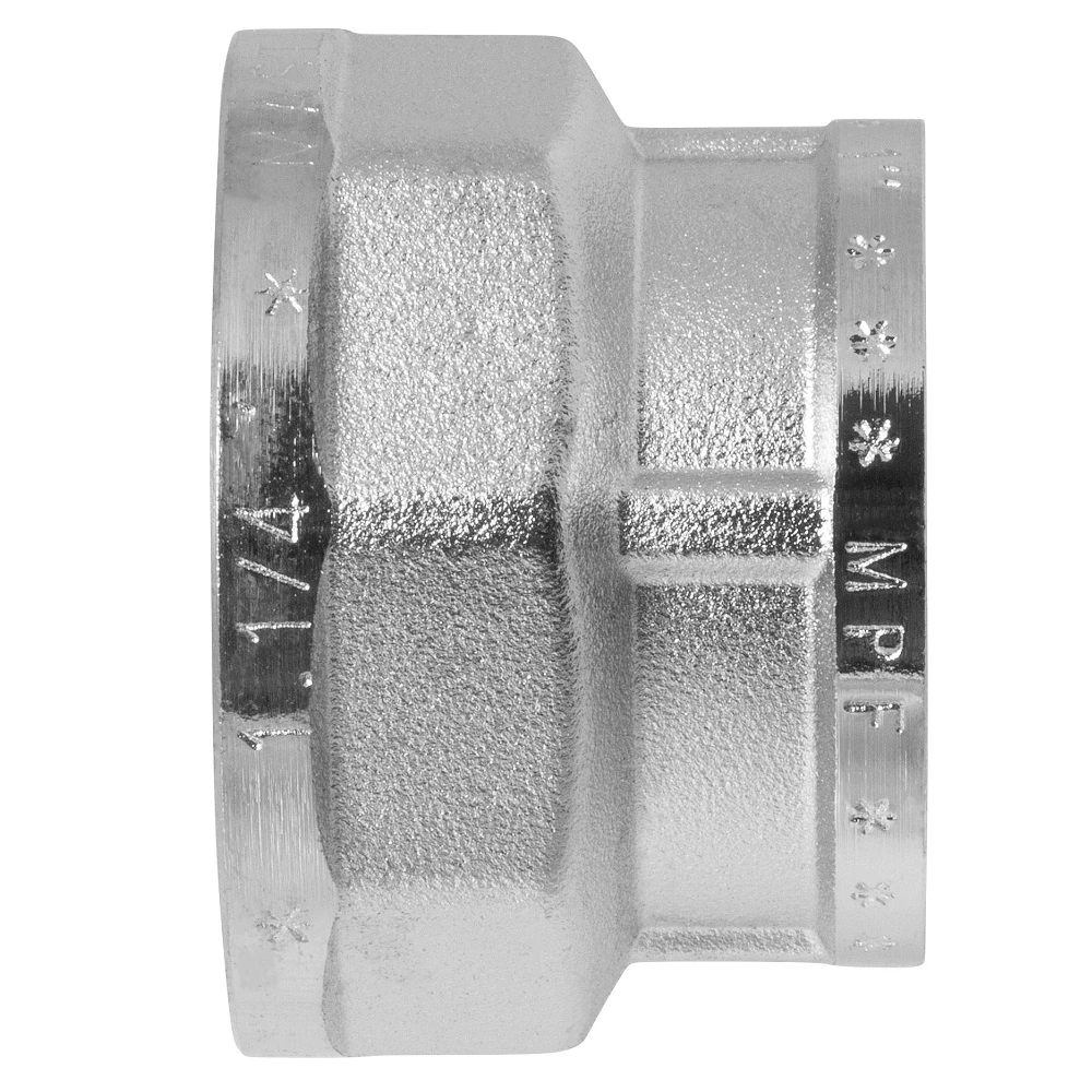 Муфта переходная MASTERPROF 1 1/4"х1" ВР-ВР латунь никелированная