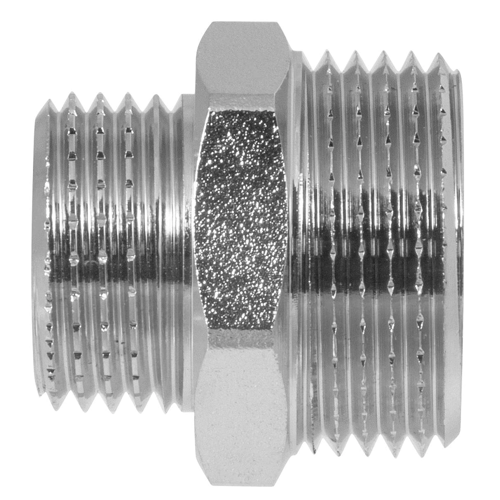 Ниппель редукционный MASTERPROF 3/4"х1/2" НР-НР латунь никелированная
