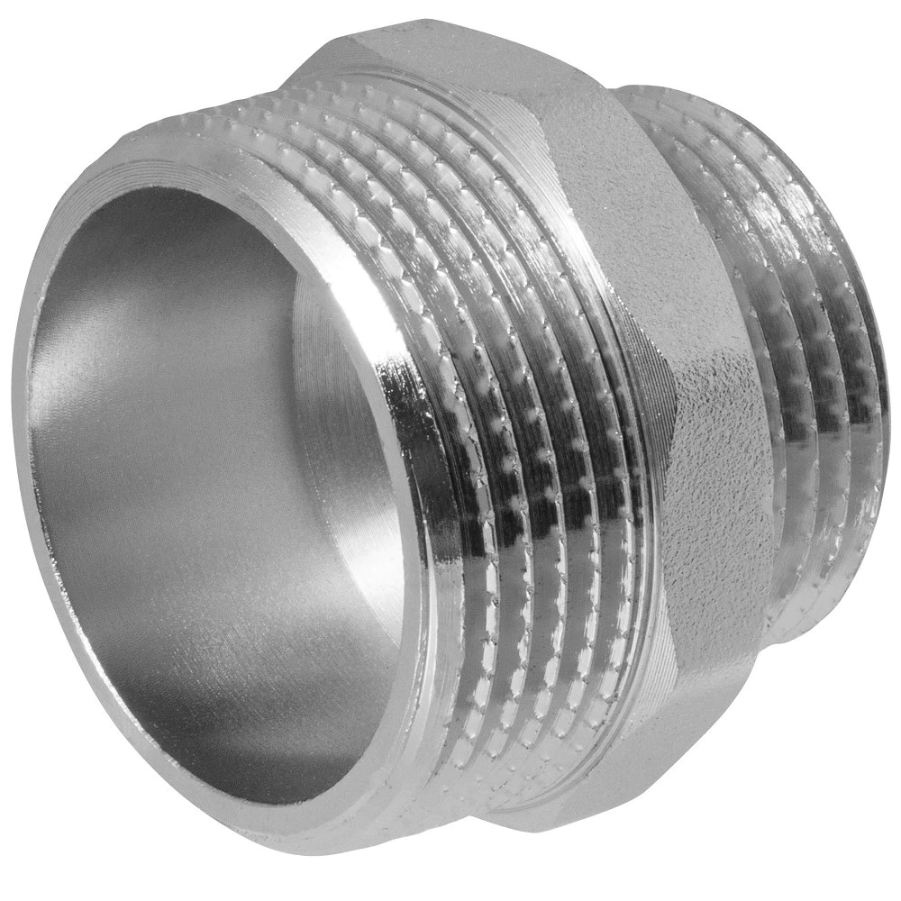 Ниппель редукционный MASTERPROF 1 1/4"х1" НР-НР латунь никелированная