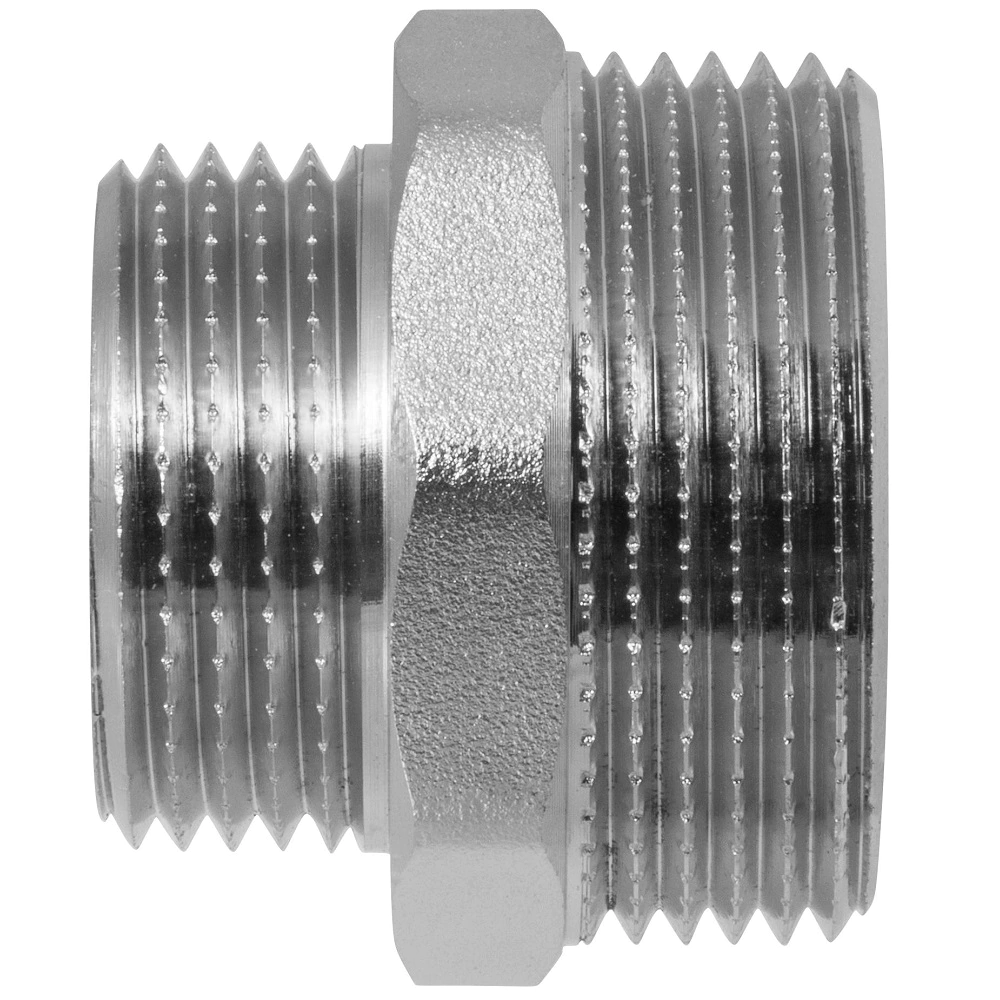 Ниппель редукционный MASTERPROF 1 1/4"х1" НР-НР латунь никелированная