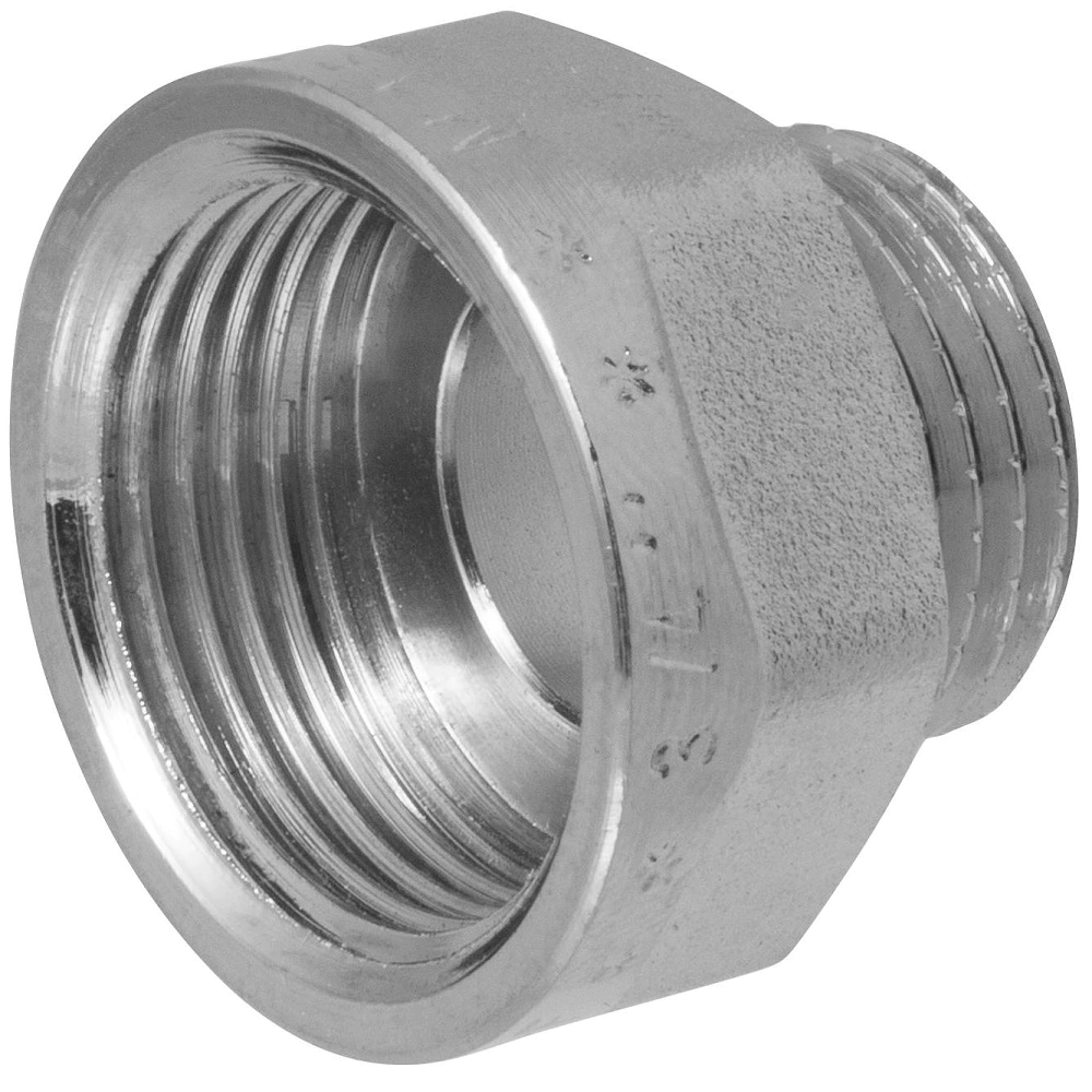 Переходник MASTERPROF 3/4"х1/2" ВР-НР латунь никелированная