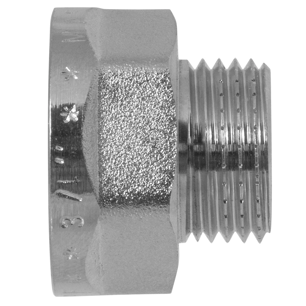 Переходник MASTERPROF 3/4"х1/2" ВР-НР латунь никелированная