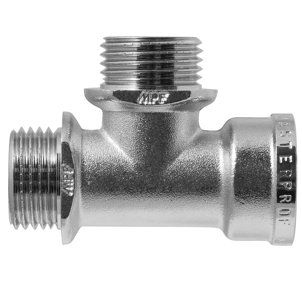 Тройник с ограничителем MASTERPROF 1/2" ВР-НР-НР латунь никелированная
