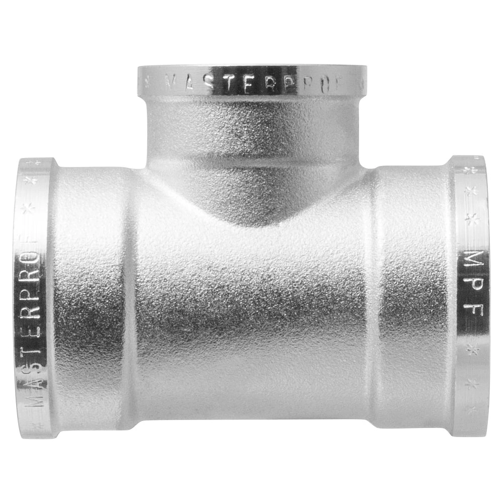 Тройник переходной MASTERPROF 1"х3/4"х1" ВР латунь никелированная