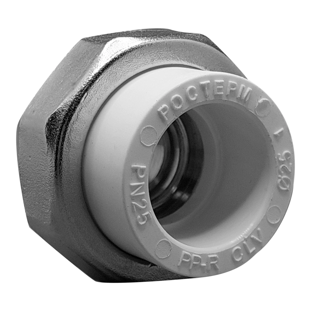Муфта комбинированная разъемная PP-R d25x1/2" НР РОСТЕРМ