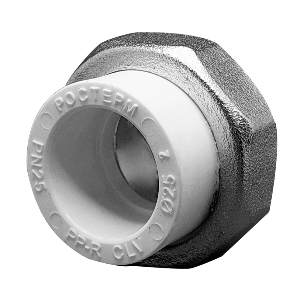 Муфта комбинированная разъемная PP-R d25х3/4' НР РОСТЕРМ