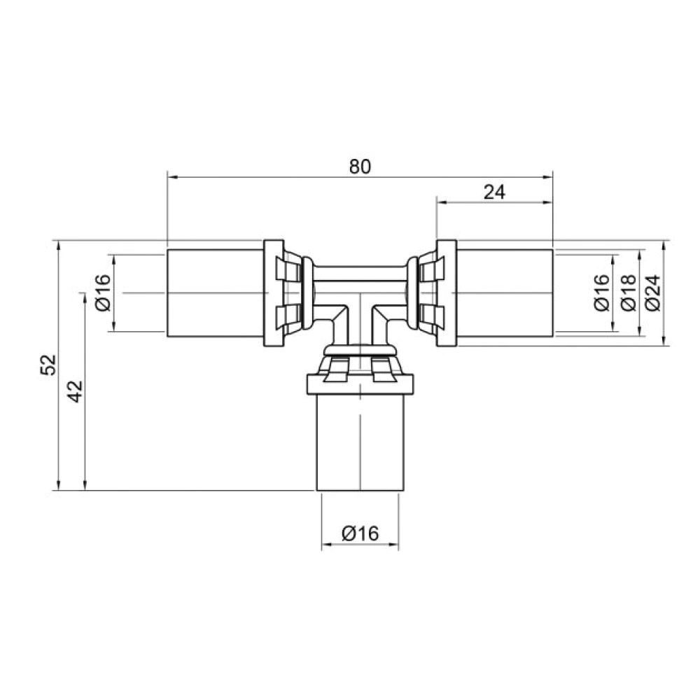 Тройник-пресс SEMPITER ICMA D 16