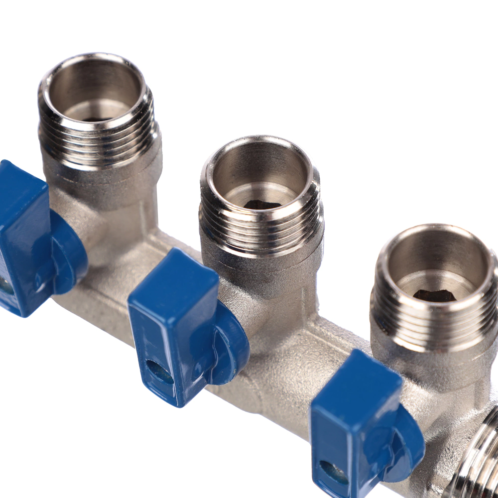 Коллектор 4 выхода с шаровыми кранами 3/4"х1/2" СТМ
