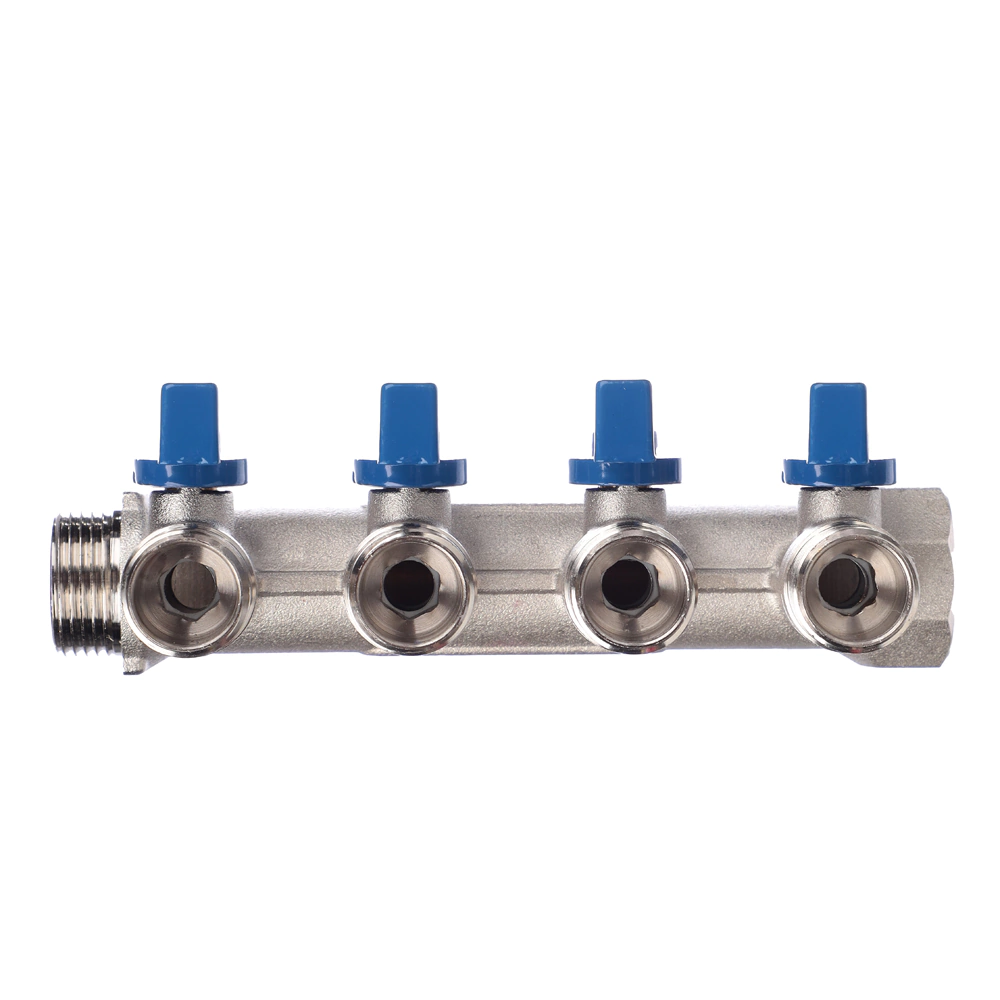 Коллектор 4 выхода с шаровыми кранами 3/4"х1/2" СТМ