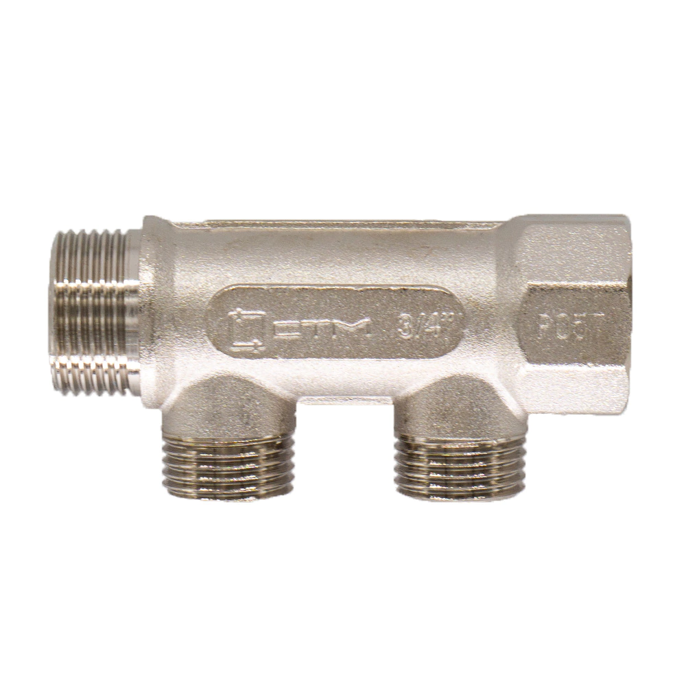 Коллектор 2 выхода 3/4"х1/2" СТМ