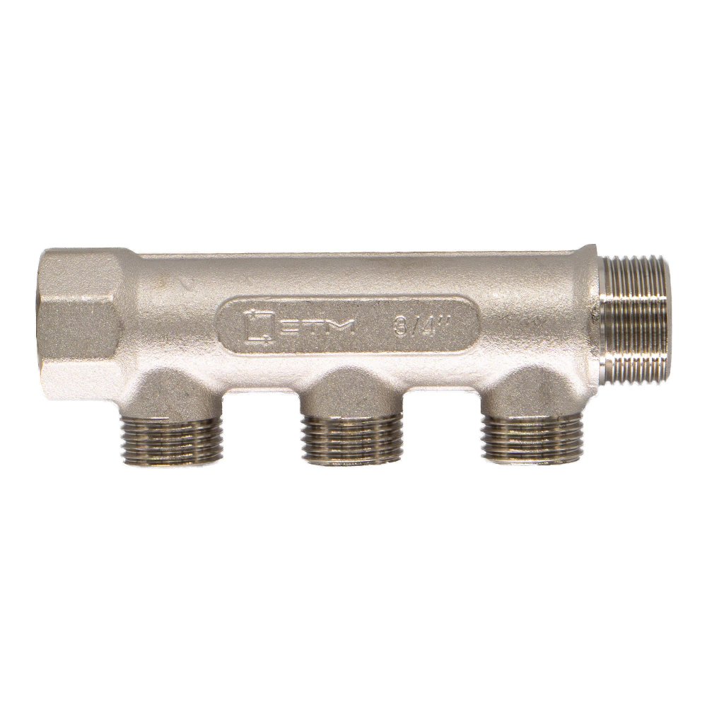 Коллектор 3 выхода 3/4"х1/2" СТМ