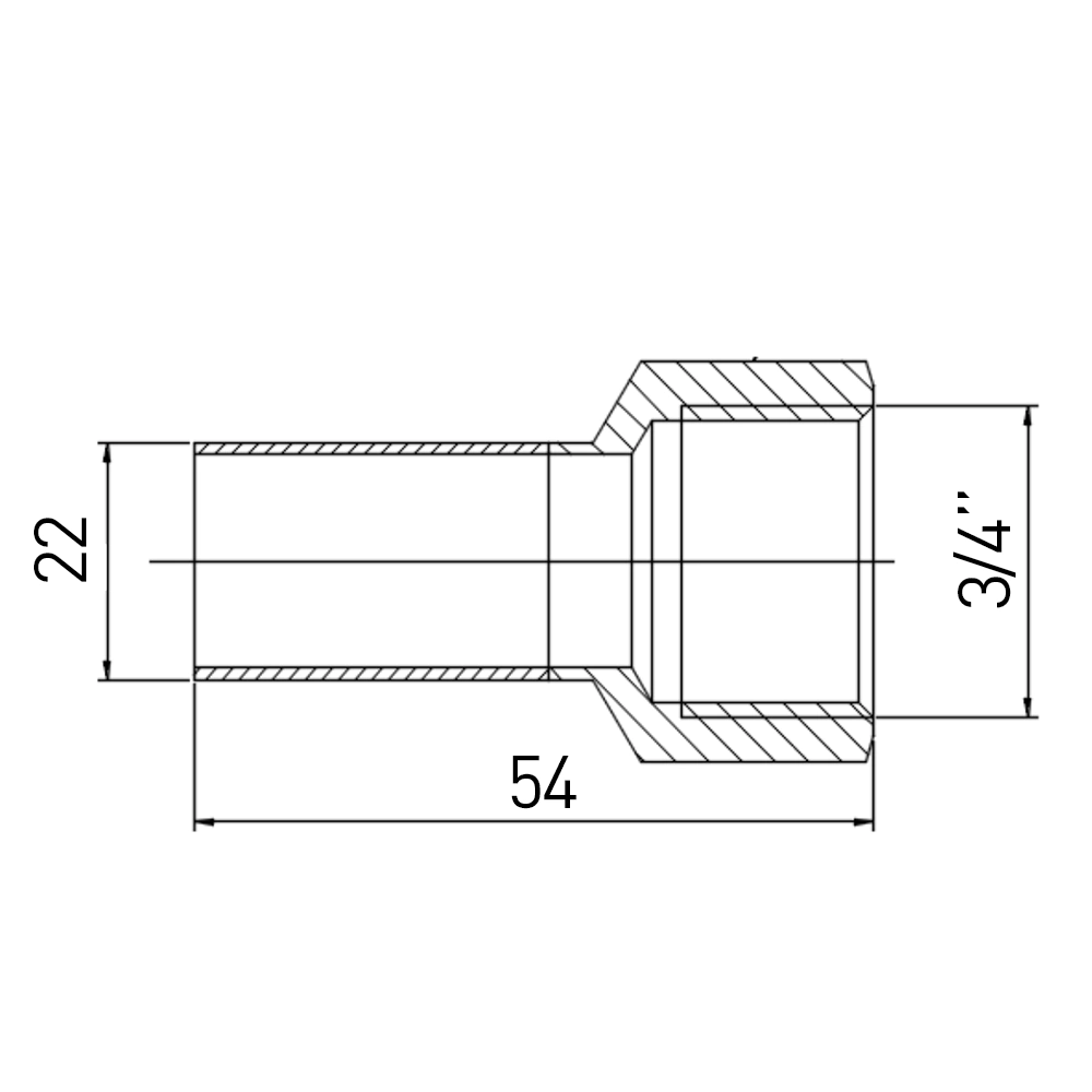 Вставка из нержавеющей стали 22x3/4" РВ Valtec