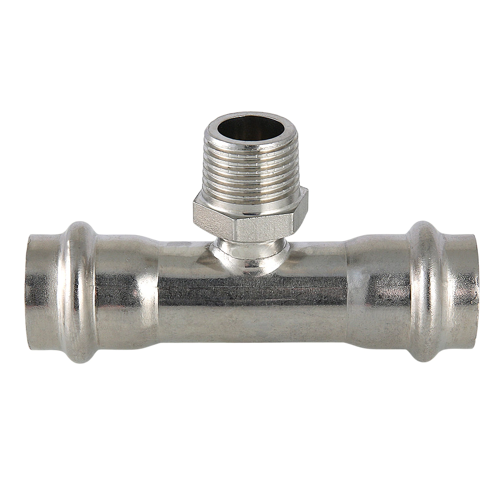 Тройник из нержавеющей стали 22x3/4" РН Valtec