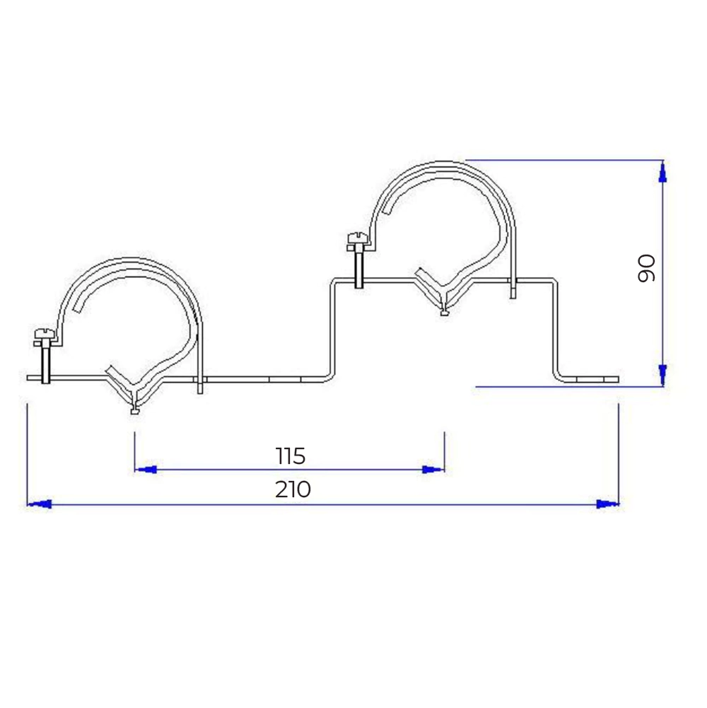 Кронштейн для коллекторов 1" 2 шт VALTEC
