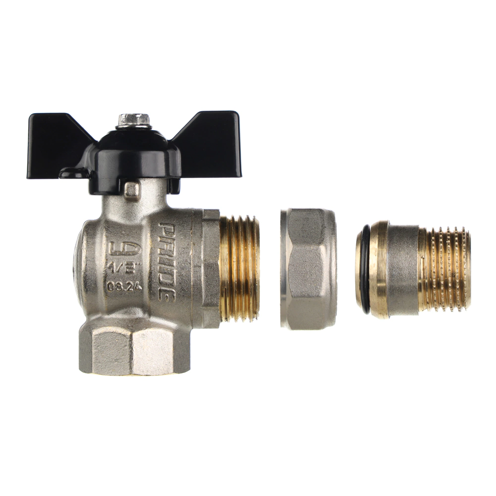 Кран шаровой LD 1/2'' РВ угловой со сгоном