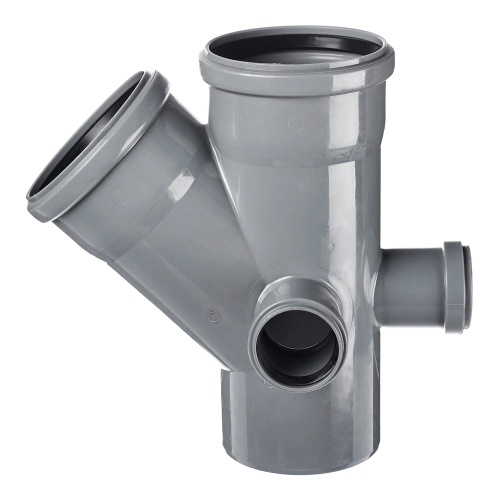 Крестовина канализационная РТП двухплоскостная d110/110 мм угол 45°/d50+50 угол 90° правая+тыл