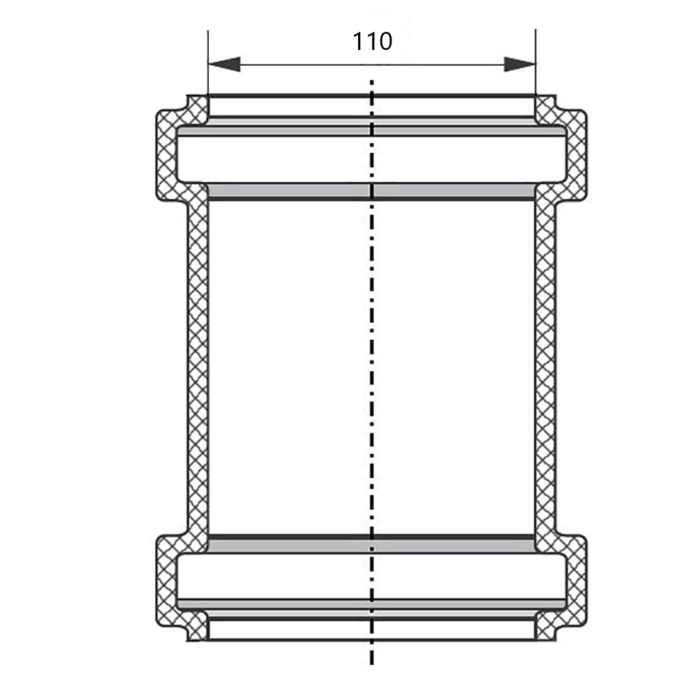 Муфта канализационная Cosmoplast d110 мм надвижная