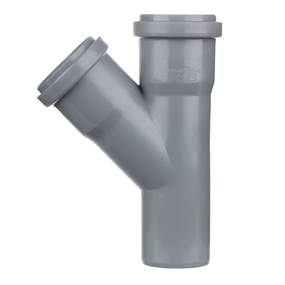 Тройник канализационный Cosmoplast d50/50 мм угол 45°