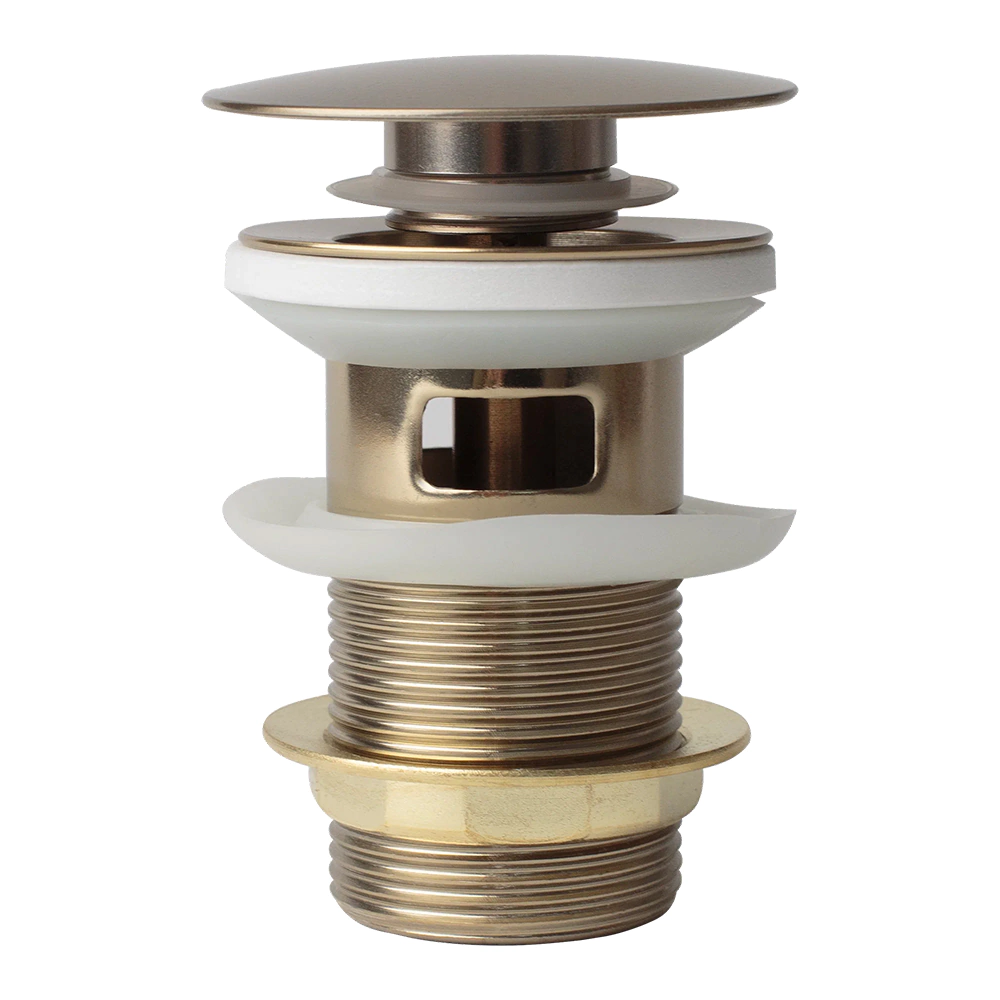 Выпуск для раковина Esko Клик-Клак с переливом золото