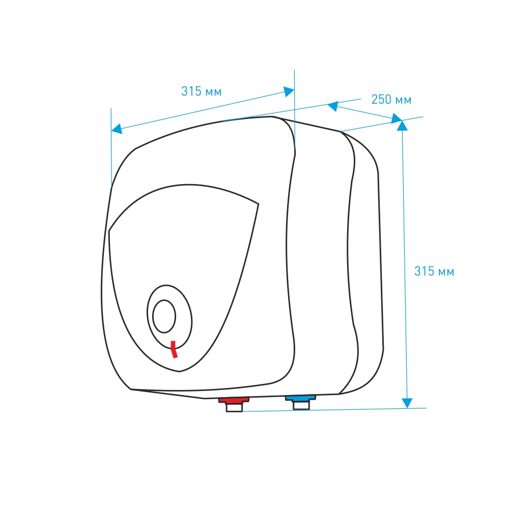 Водонагреватель накопительный ARISTON ABS ANDRIS LUX 6 OR 1,5 кВт над мойкой, эмалированная сталь 6 л