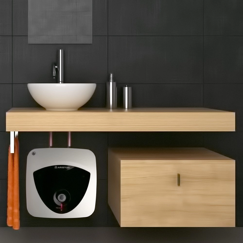 Водонагреватель накопительный ARISTON ABS ANDRIS LUX 6 OR 1,5 кВт над мойкой, эмалированная сталь 6 л