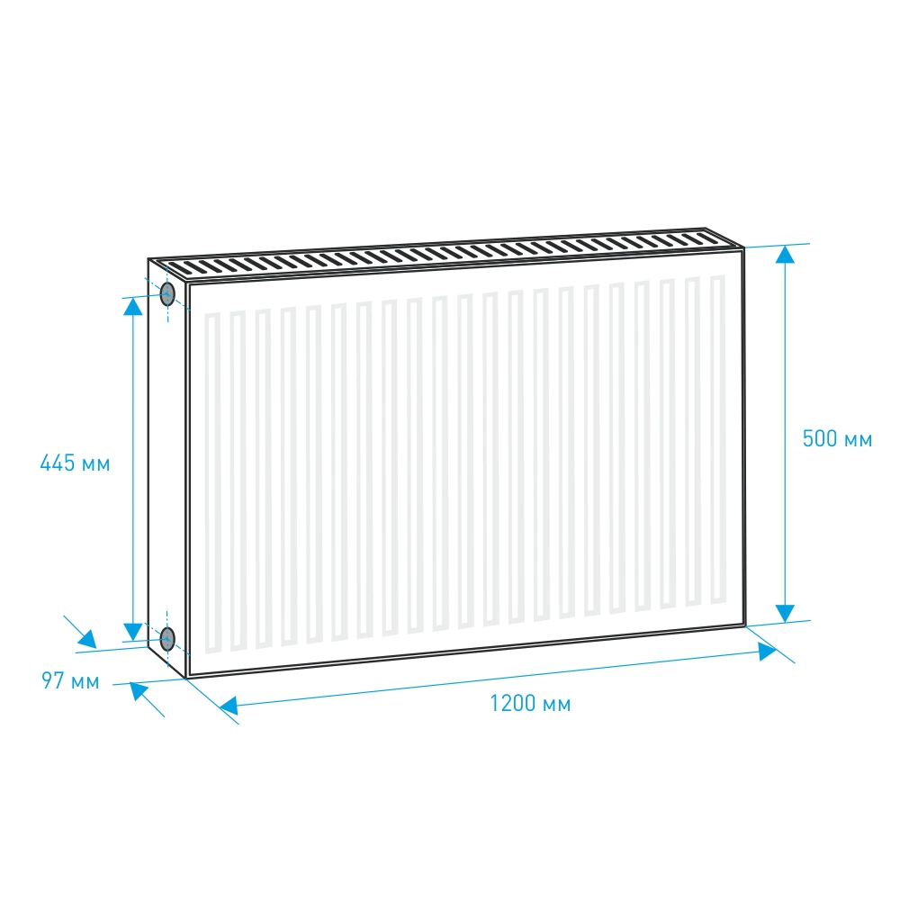 Радиатор стальной панельный Royal Thermo Ventil Compact VC22 500х1200 мм черный