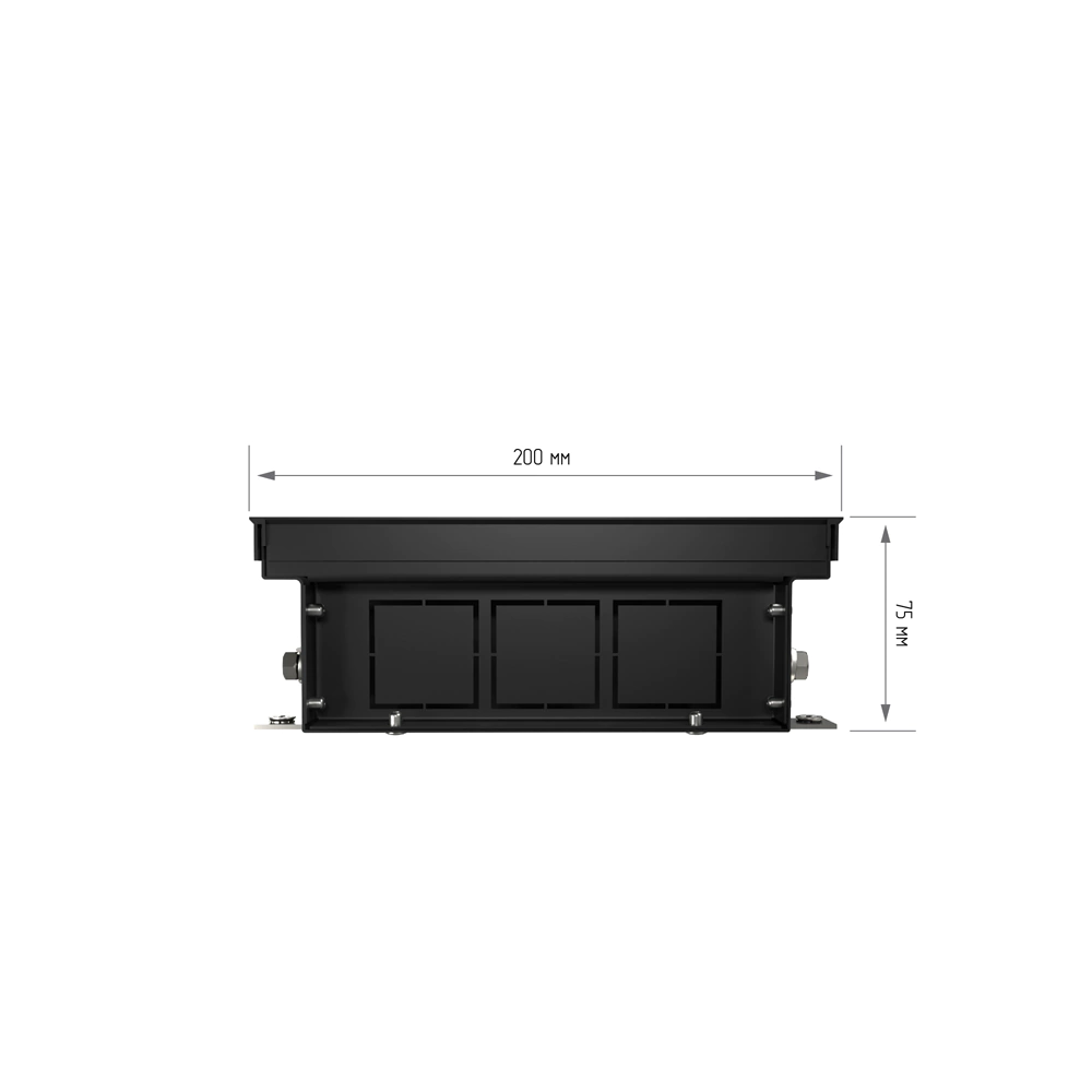 Конвектор внутрипольный Royal Thermo ATRIUM 75х200х1000 мм светлая бронза