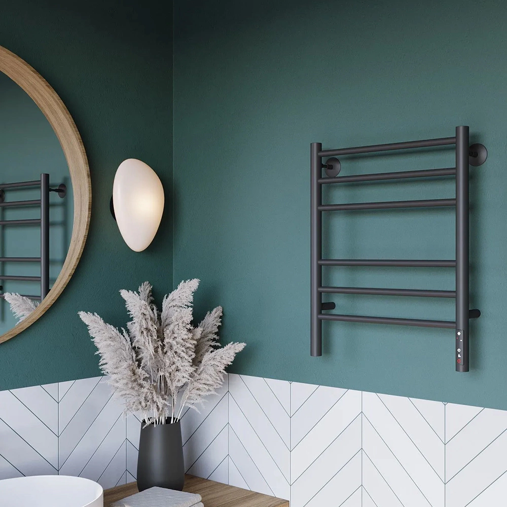 Полотенцесушитель электрический TERMINUS Аврора П6 450х600 мм черный матовый