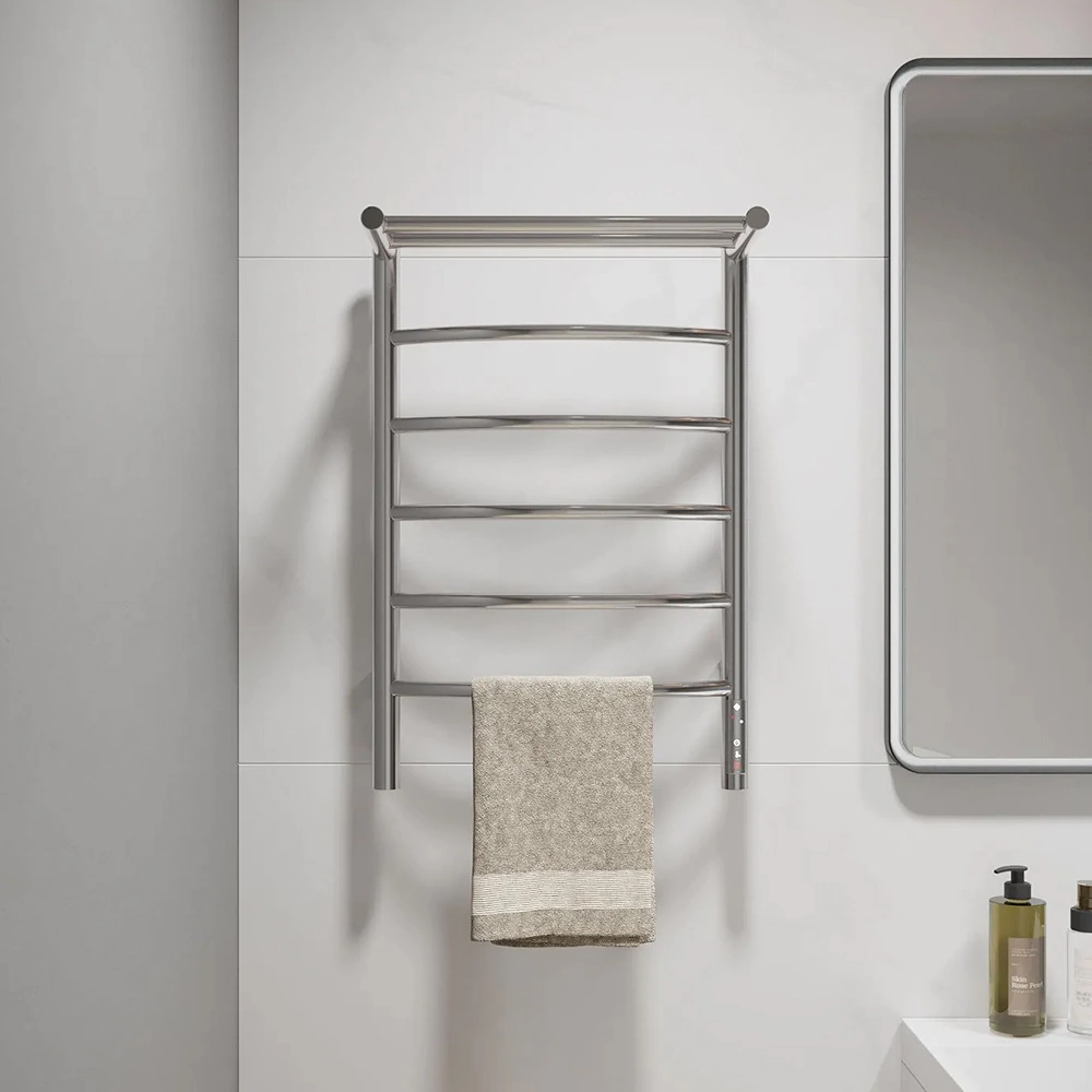 Полотенцесушитель электрический TERMINUS Классик П6 400х650 мм с полкой хром