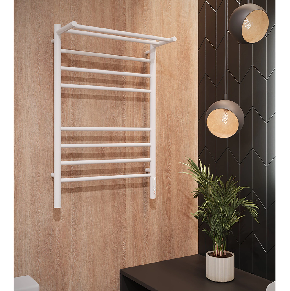 Полотенцесушитель электрический TERMINUS Аврора П8 500х800 мм с полкой белый