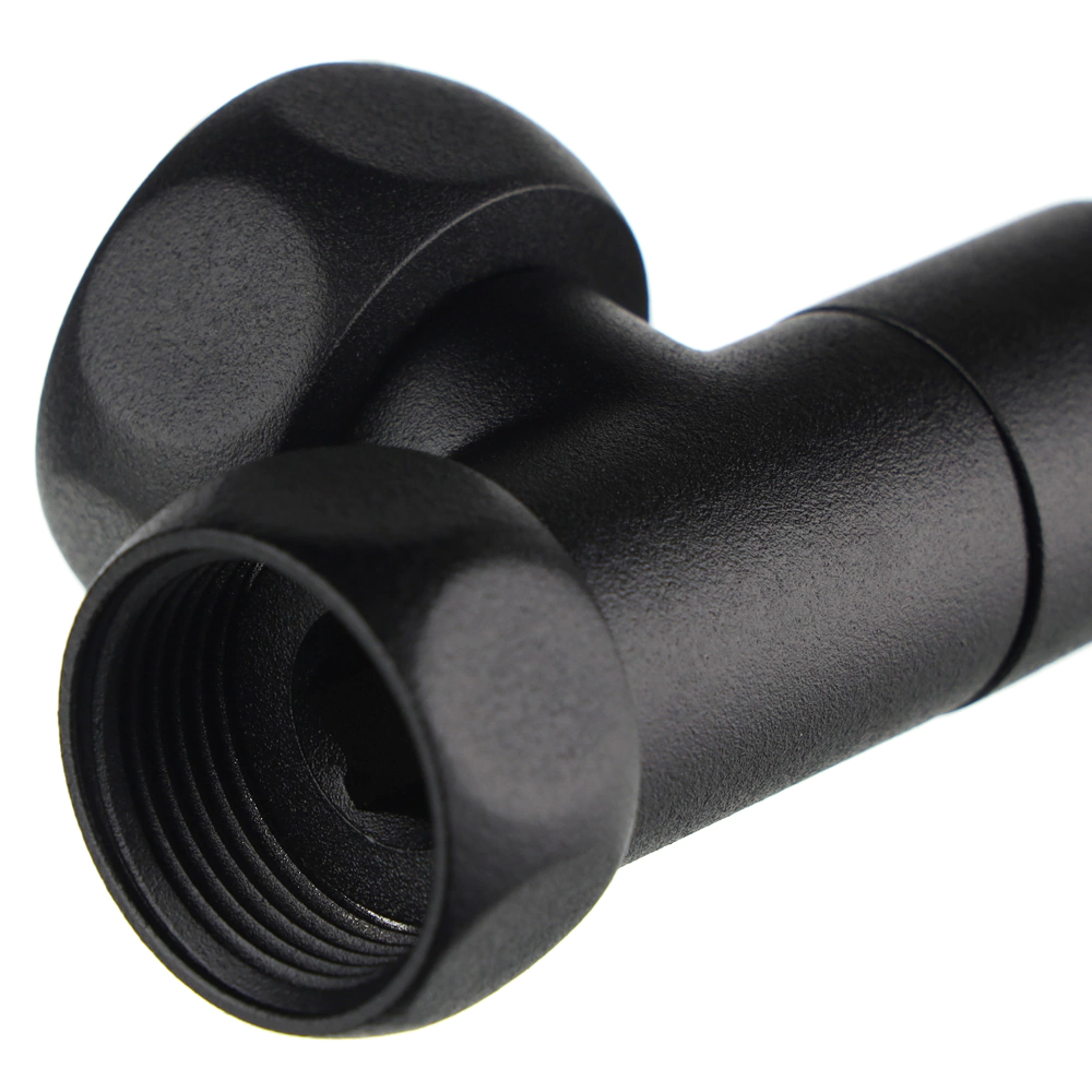 Вентиль для полотенцесушителя угловой 1"х3/4" РВ-РВ черный АРГО 2 шт