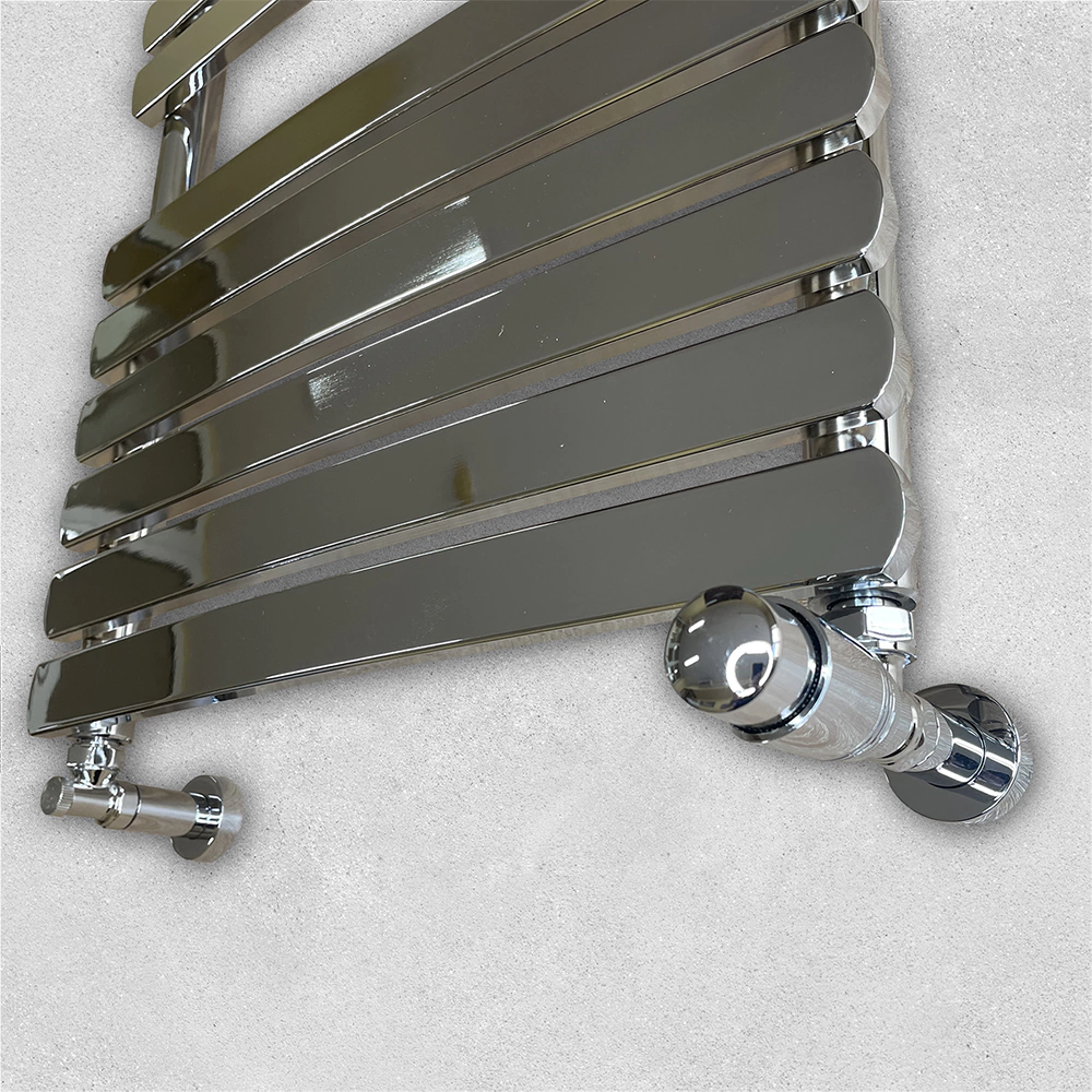 Комплект вентилей для подключения радиатора 1/2" термостатический угловой хром VIVALDO