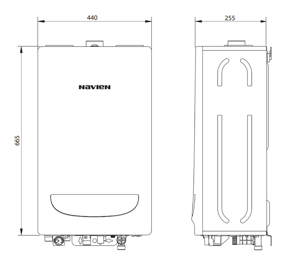 Котел газовый одноконтурный 30 кВт NAVIEN DELUXE ONE-30K