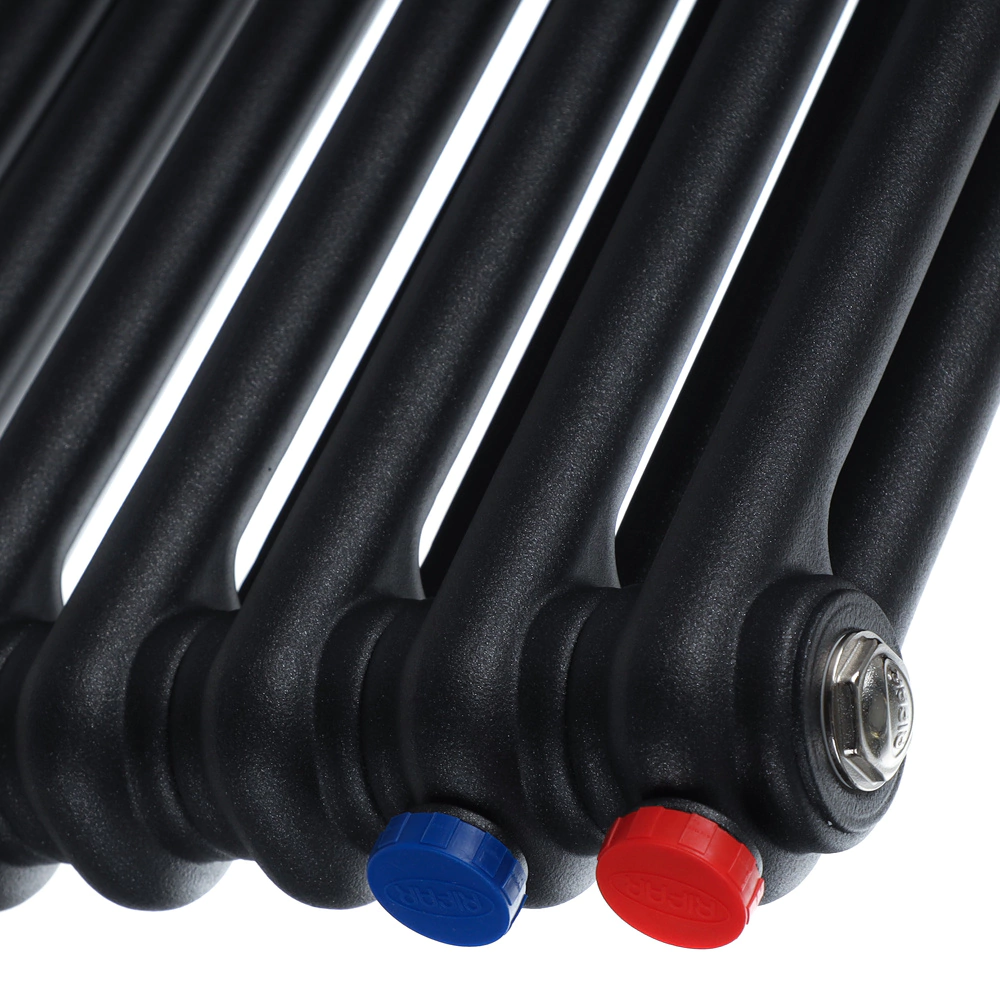 Радиатор стальной трубчатый 1800х368 мм 8 секций нижнее подключение антрацит Rifar TUBOG