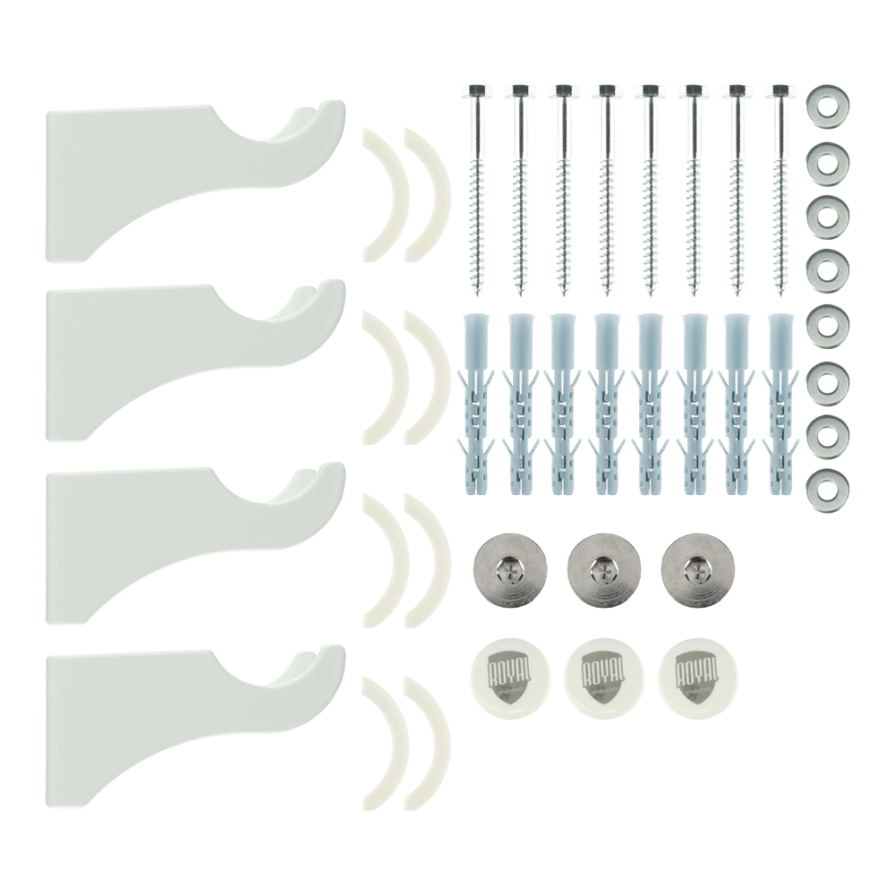 Радиатор стальной трубчатый 1800х365 мм 8 секций нижнее подключение белый Royal Thermo Shift Q30