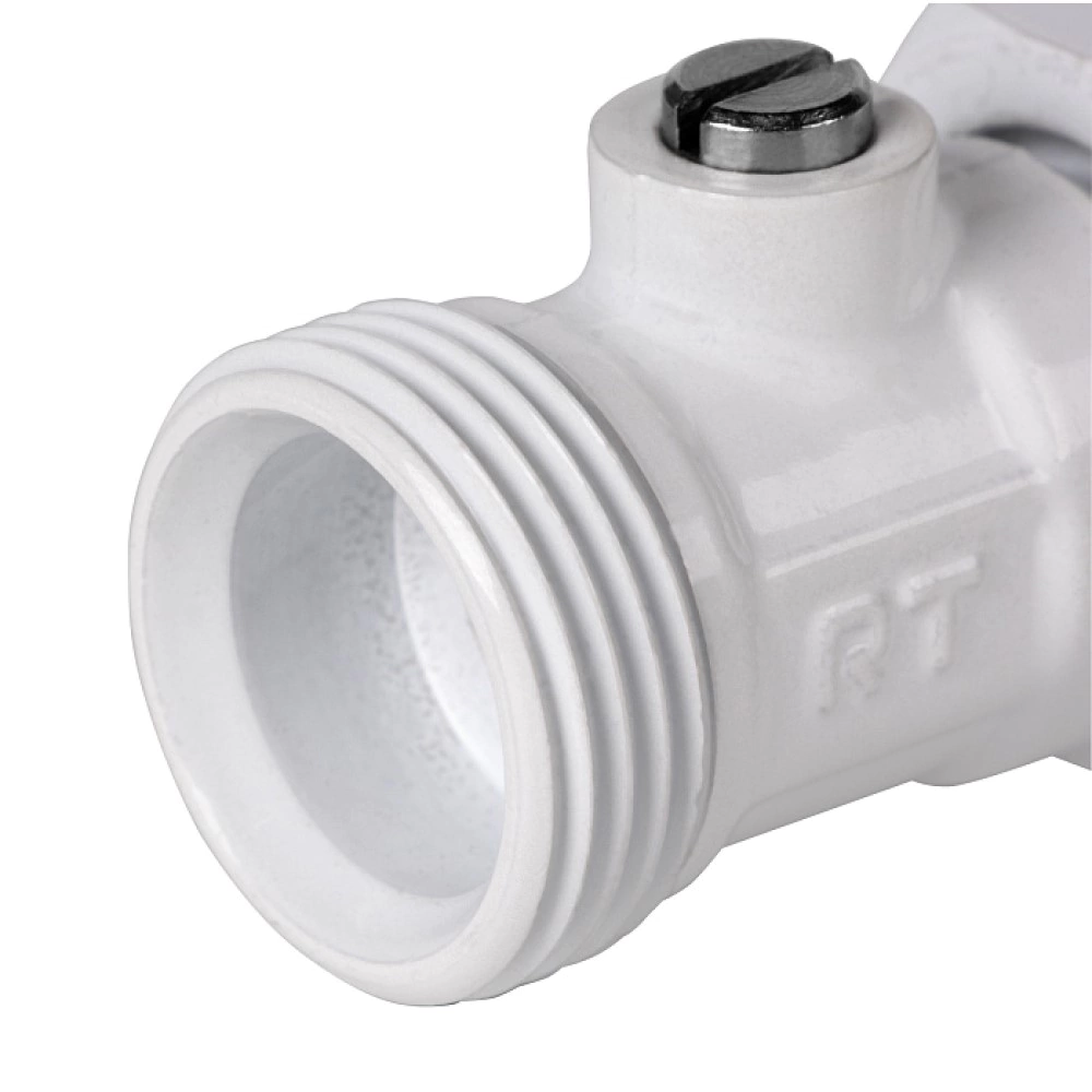 Комплект для нижнего подключения радиатора 3/4" прямой белый Royal Thermo Design