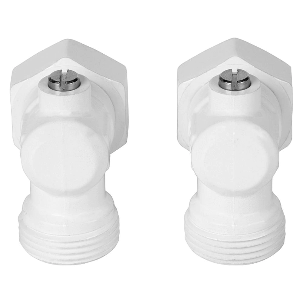 Комплект для нижнего подключения радиатора 3/4" угловой белый Royal Thermo Design