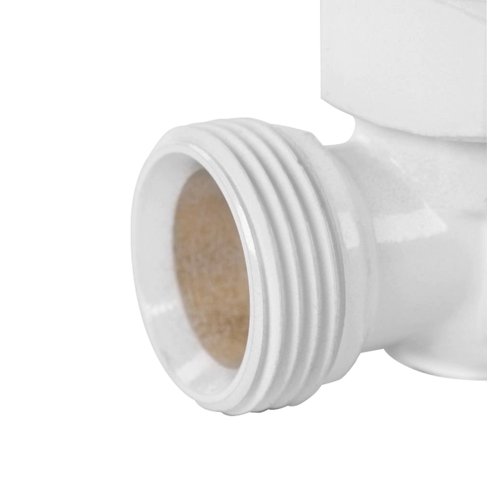 Комплект для нижнего подключения радиатора 3/4" угловой белый Royal Thermo Design