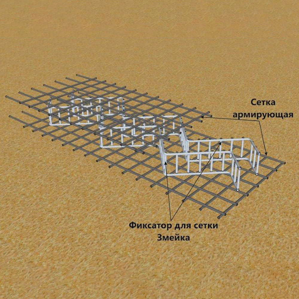 Фиксатор для сетки Змейка H100 мм, L2,35 м