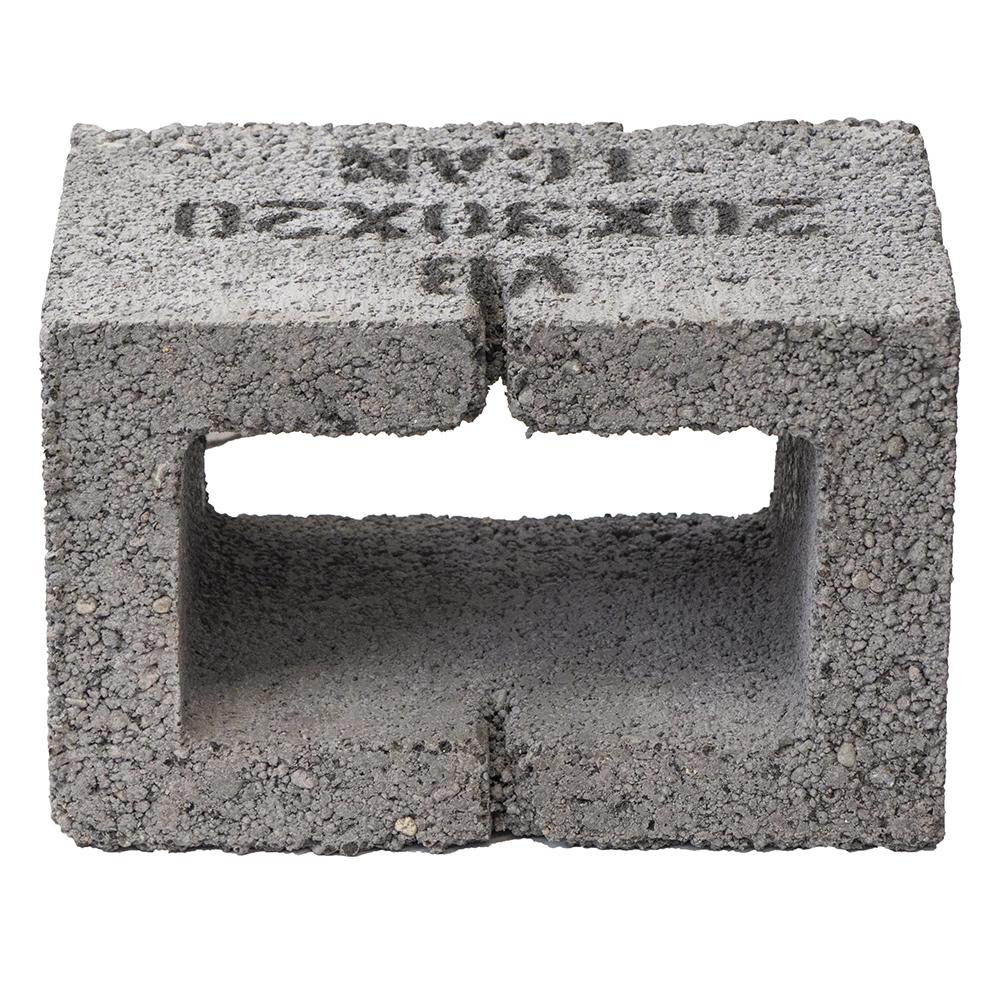 Блок керамзитобетонный одноканальный 300x195x190 мм