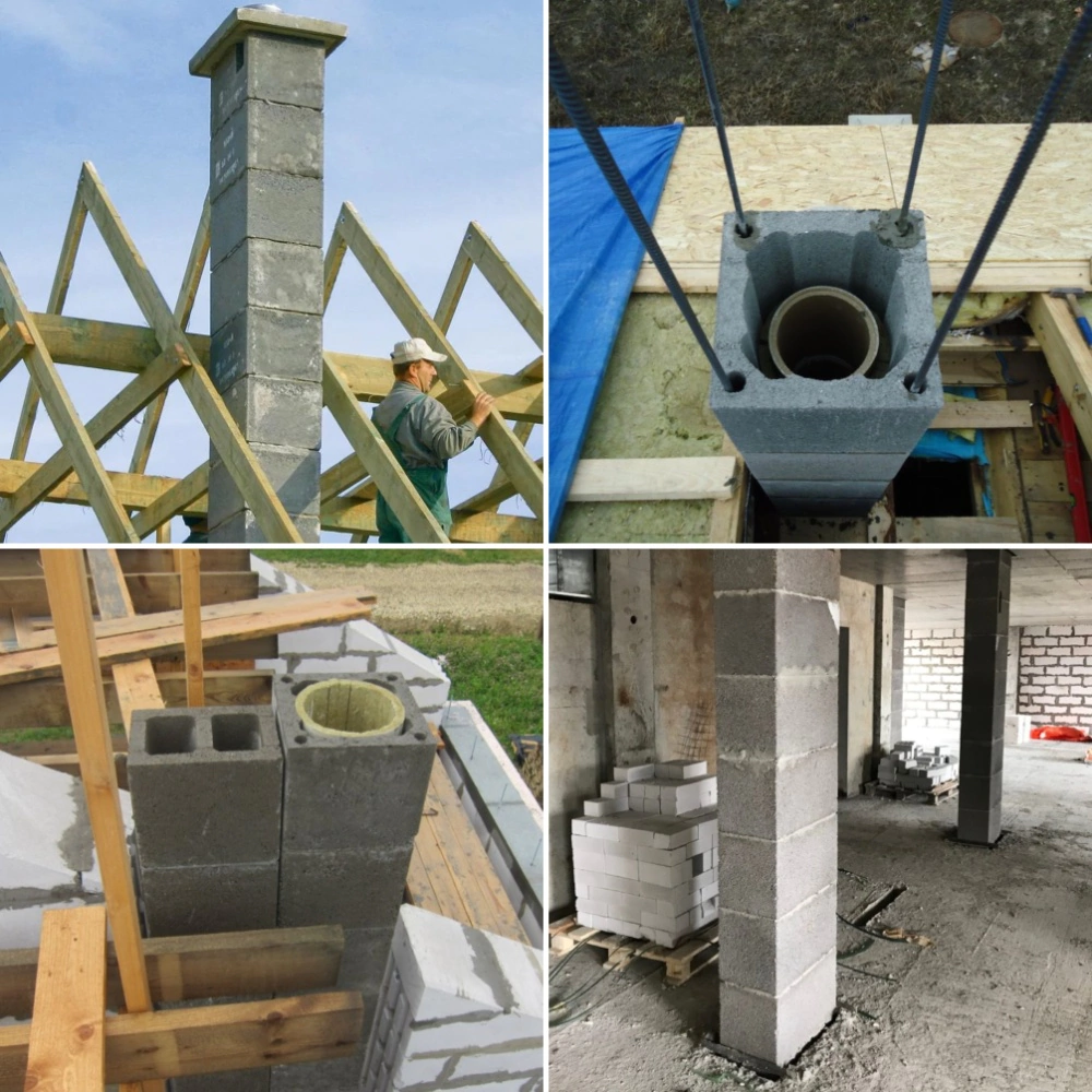 Блок керамзитобетонный одноканальный усиленный 390x195x390 мм