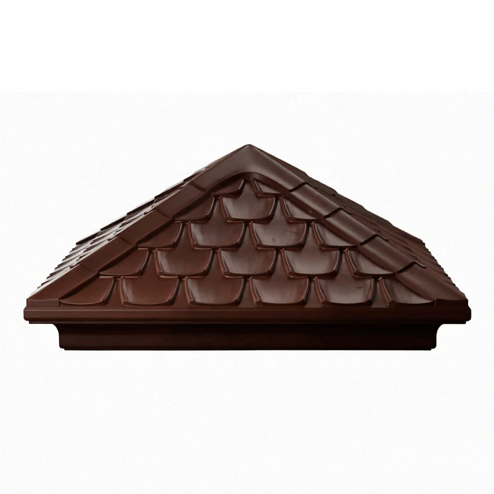 Оголовник полимеркомпозитный 450x450x170 мм коричневый Everest Zking