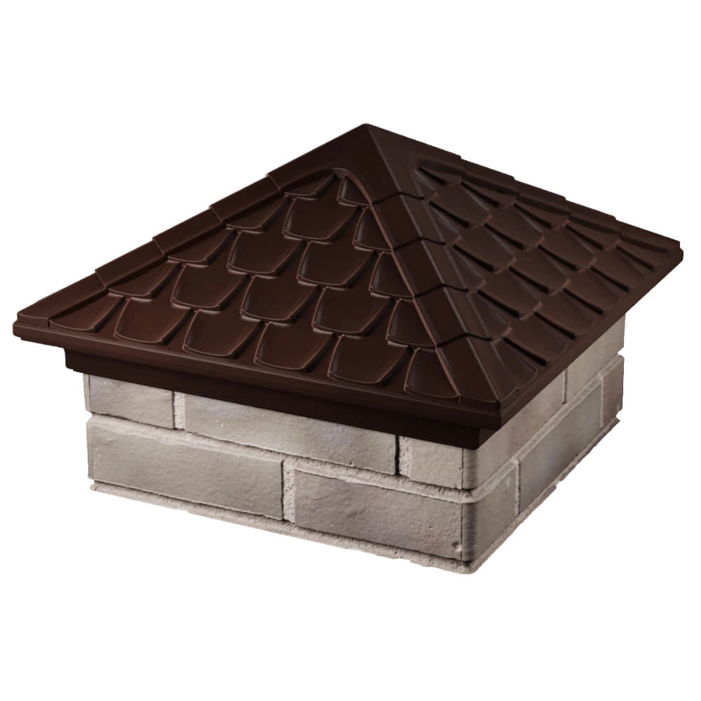 Оголовник полимеркомпозитный 450x450x170 мм коричневый Everest Zking