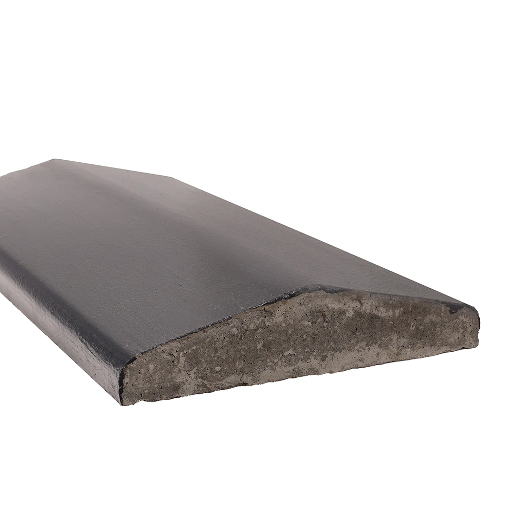 Парапет бетонный 640х310х70 мм антрацит глянцевый