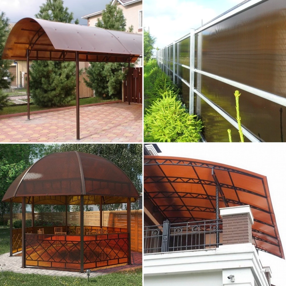 Сотовый поликарбонат 4 мм Rational 2,1x6 м ТУ коричневый