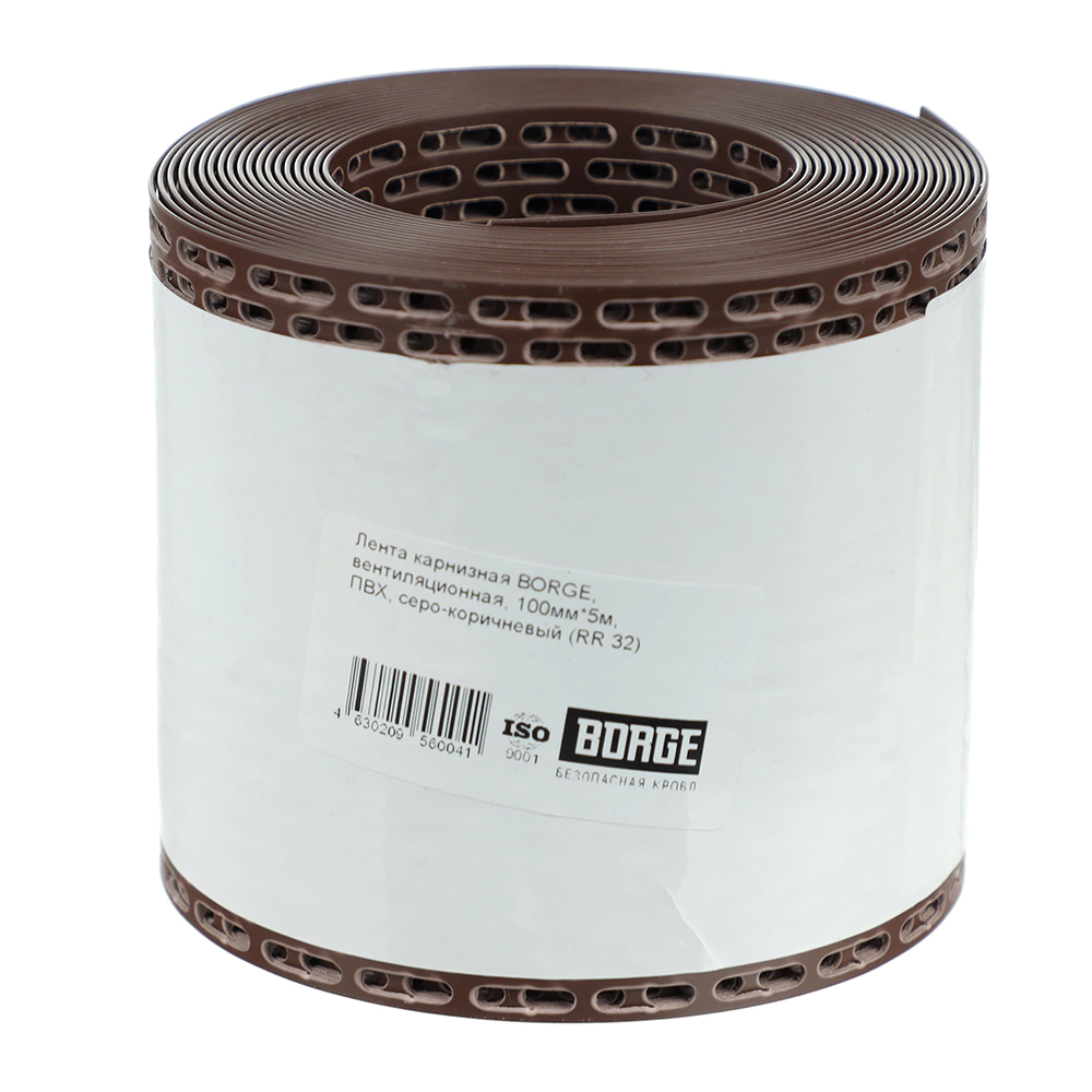 Лента вентиляционная для карниза 0,1x5 м ПВХ темно-коричневая RR 32 BORGE