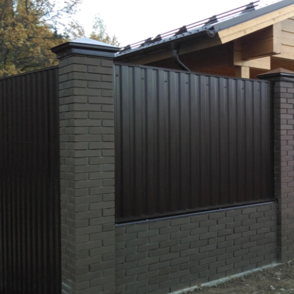 Профнастил C8 2x1,2 м 0,45 мм черный RAL 9005